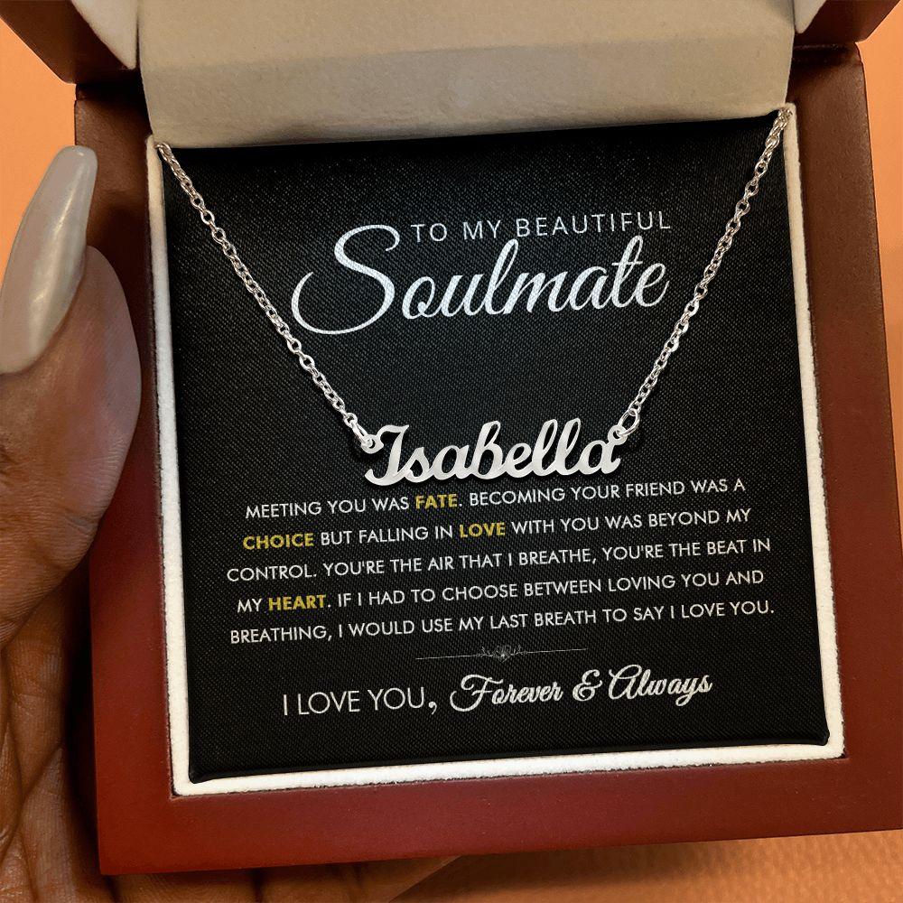 To My Beautiful Soulmate - Beyond - Personalized Name Necklace - Everyoou