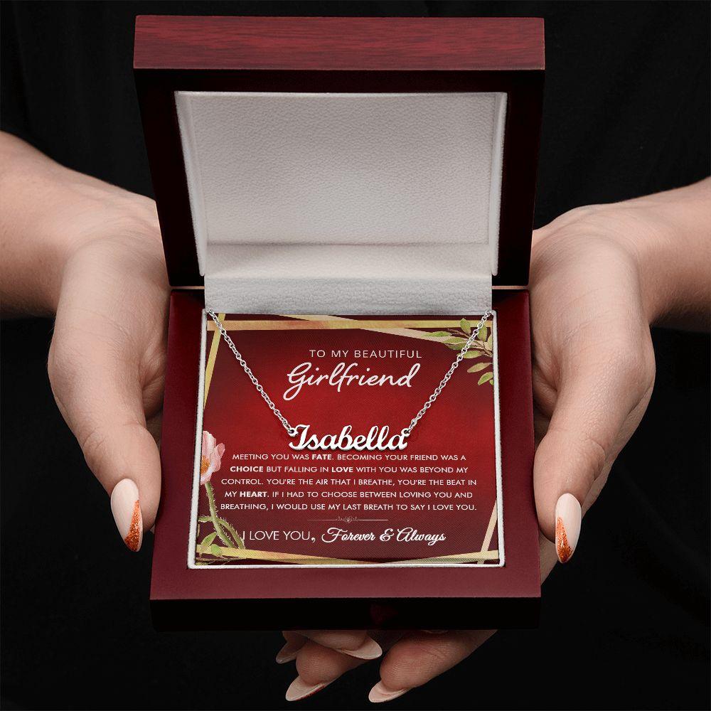 To My Beautiful Girlfriend - Always - Personalized Name Necklace - Everyoou