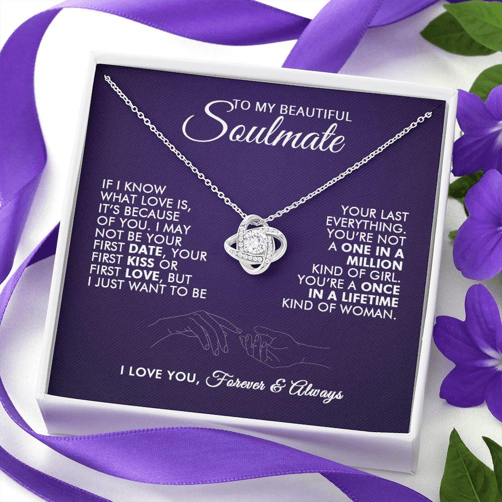 To My Beautiful Soulmate - Lifetime - Love Knot Necklace - Everyoou