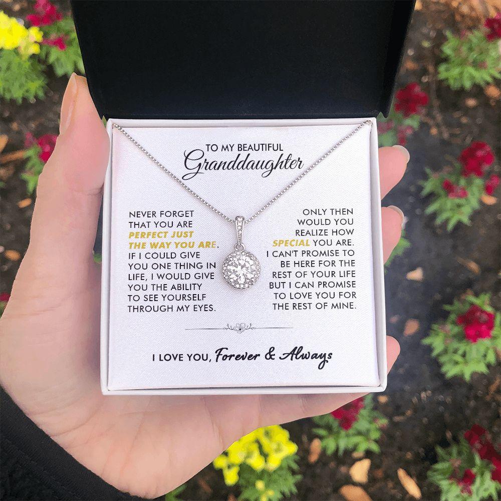 To My Beautiful Granddaughter - Never Forget - Eternal Necklace - Everyoou