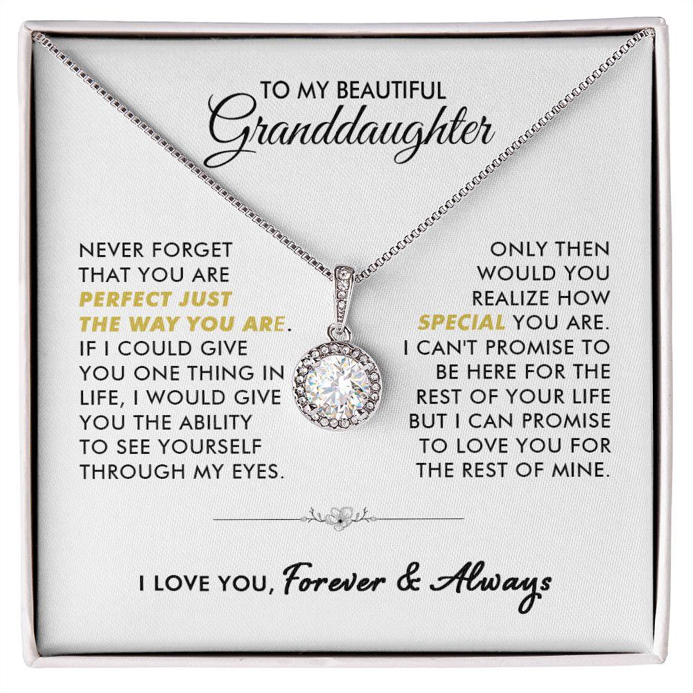 To My Beautiful Granddaughter - Never Forget - Eternal Necklace - Everyoou