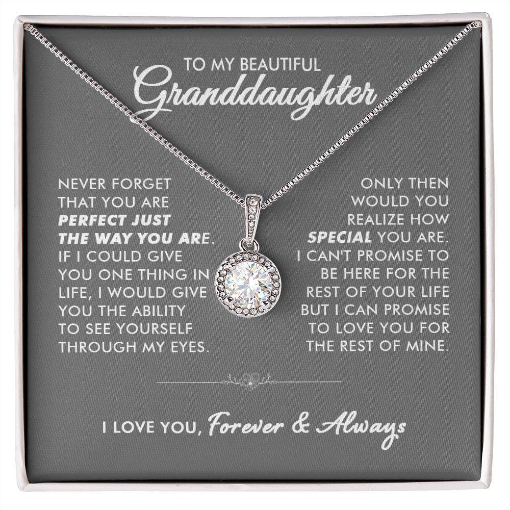 To My Beautiful Granddaughter - Forever & Always - Eternal Necklace - Everyoou