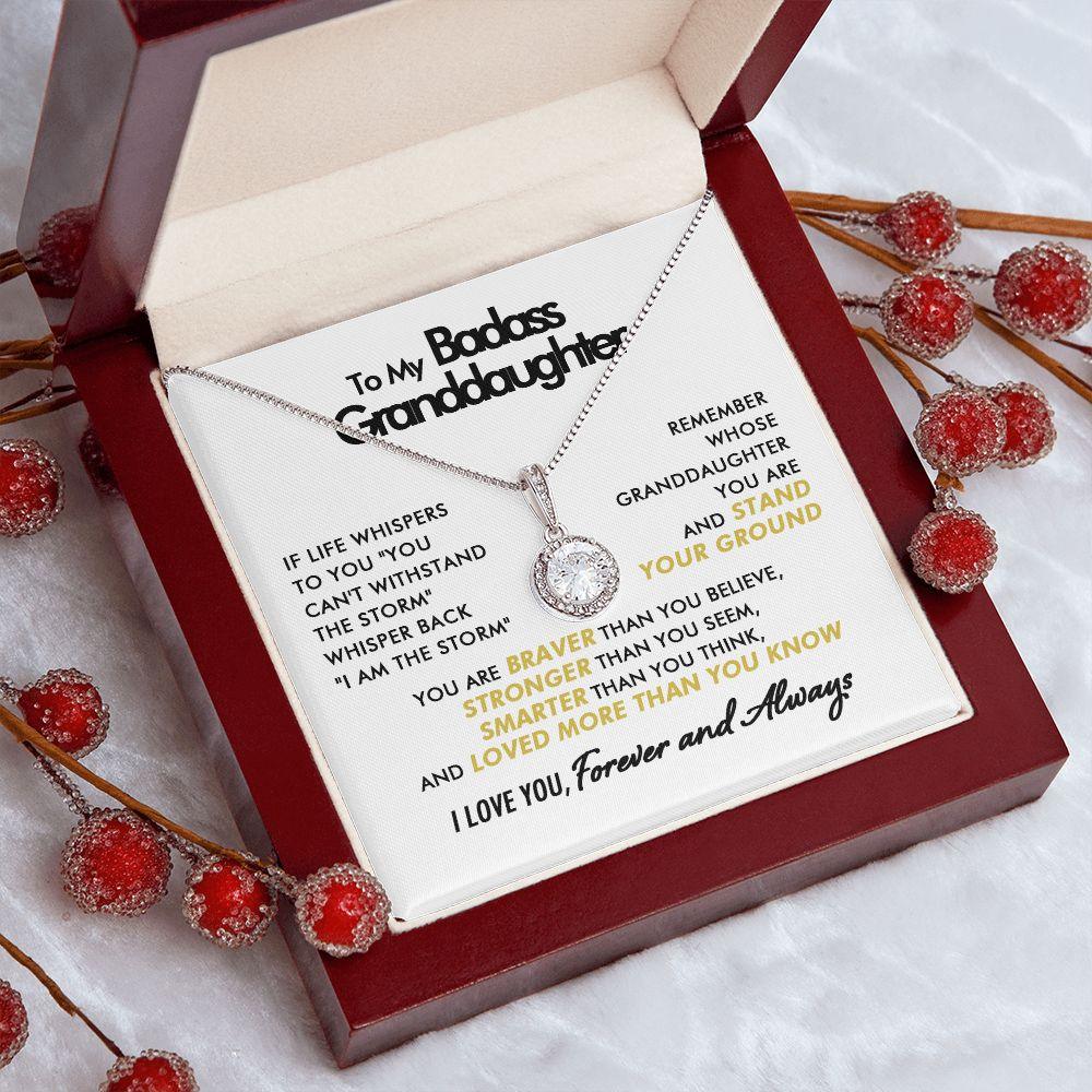 To My Badass Granddaughter - Stronger - Eternal Necklace - Everyoou