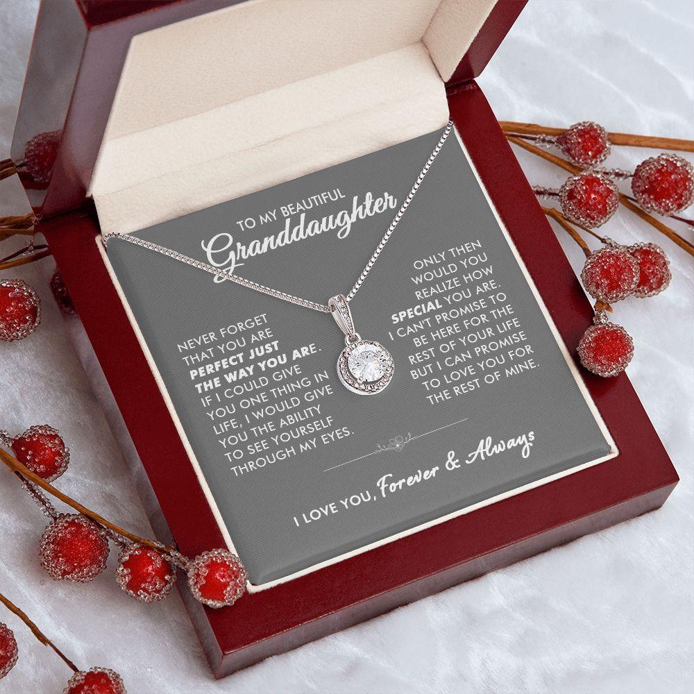 To My Beautiful Granddaughter - Forever & Always - Eternal Necklace - Everyoou