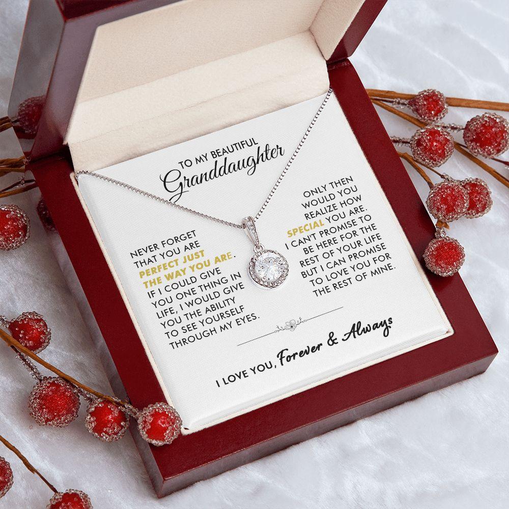 To My Beautiful Granddaughter - Never Forget - Eternal Necklace - Everyoou