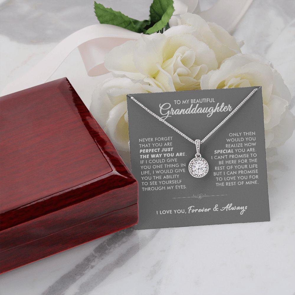 To My Beautiful Granddaughter - Forever & Always - Eternal Necklace - Everyoou