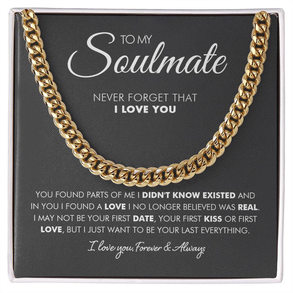 To My Man - First Love- Cuban Link Chain - Everyoou