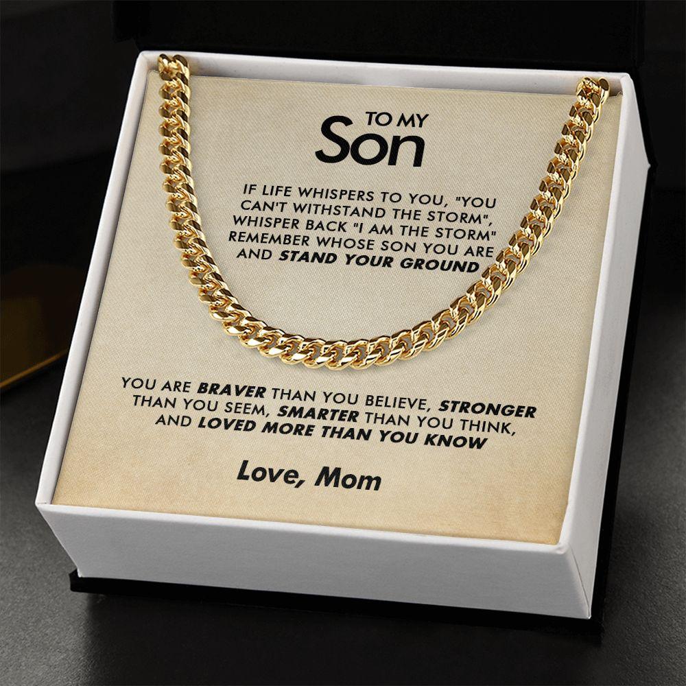 To My Son - Stronger - Cuban Link Chain - Everyoou