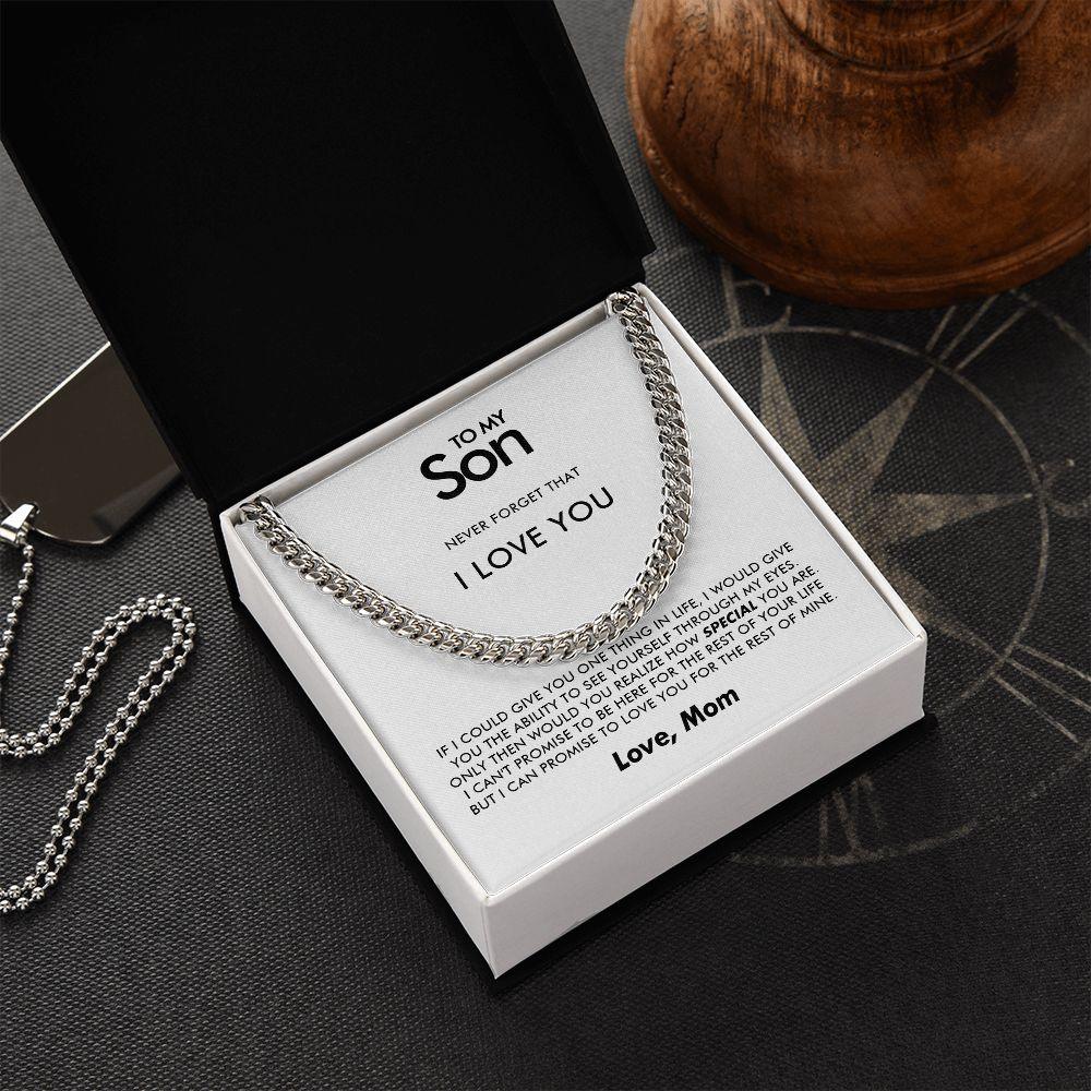 To My Son -Promise - Cuban Link Chain - Everyoou