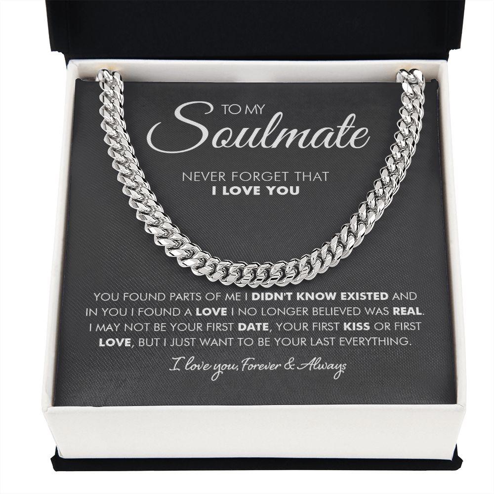 To My Man - First Love- Cuban Link Chain - Everyoou