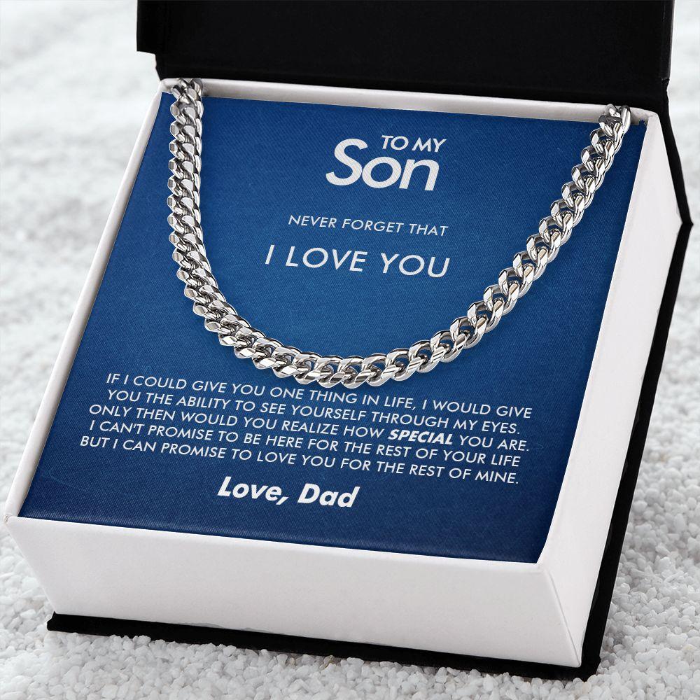 To My Son - Never Forget - Cuban Link Chain - Everyoou