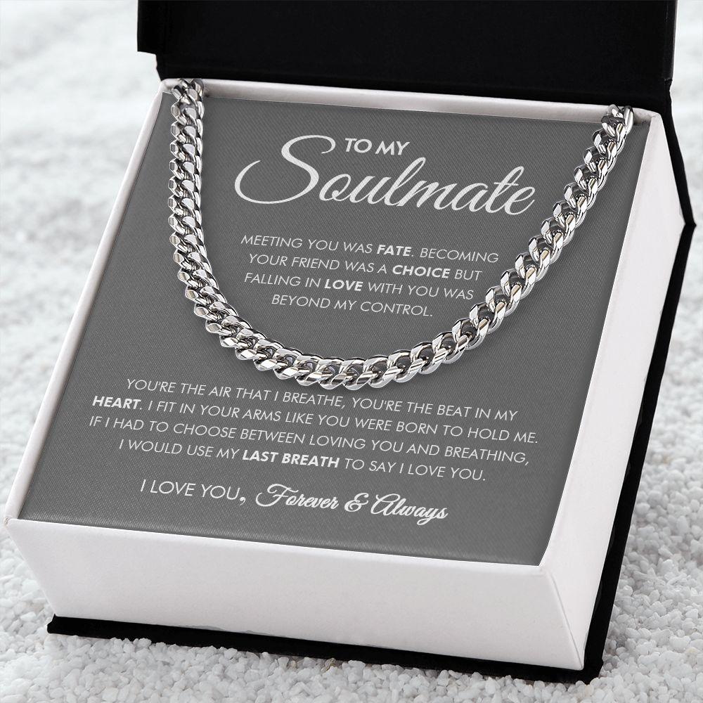 To My Soulmate - Heartbeat - Cuban Link Chain - Everyoou