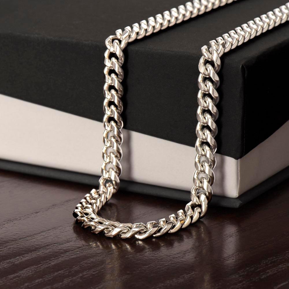 To My Grandson - Never Forget - Cuban Link Chain - Everyoou