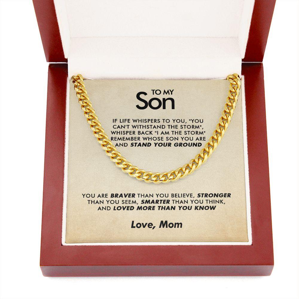 To My Son - Stronger - Cuban Link Chain - Everyoou