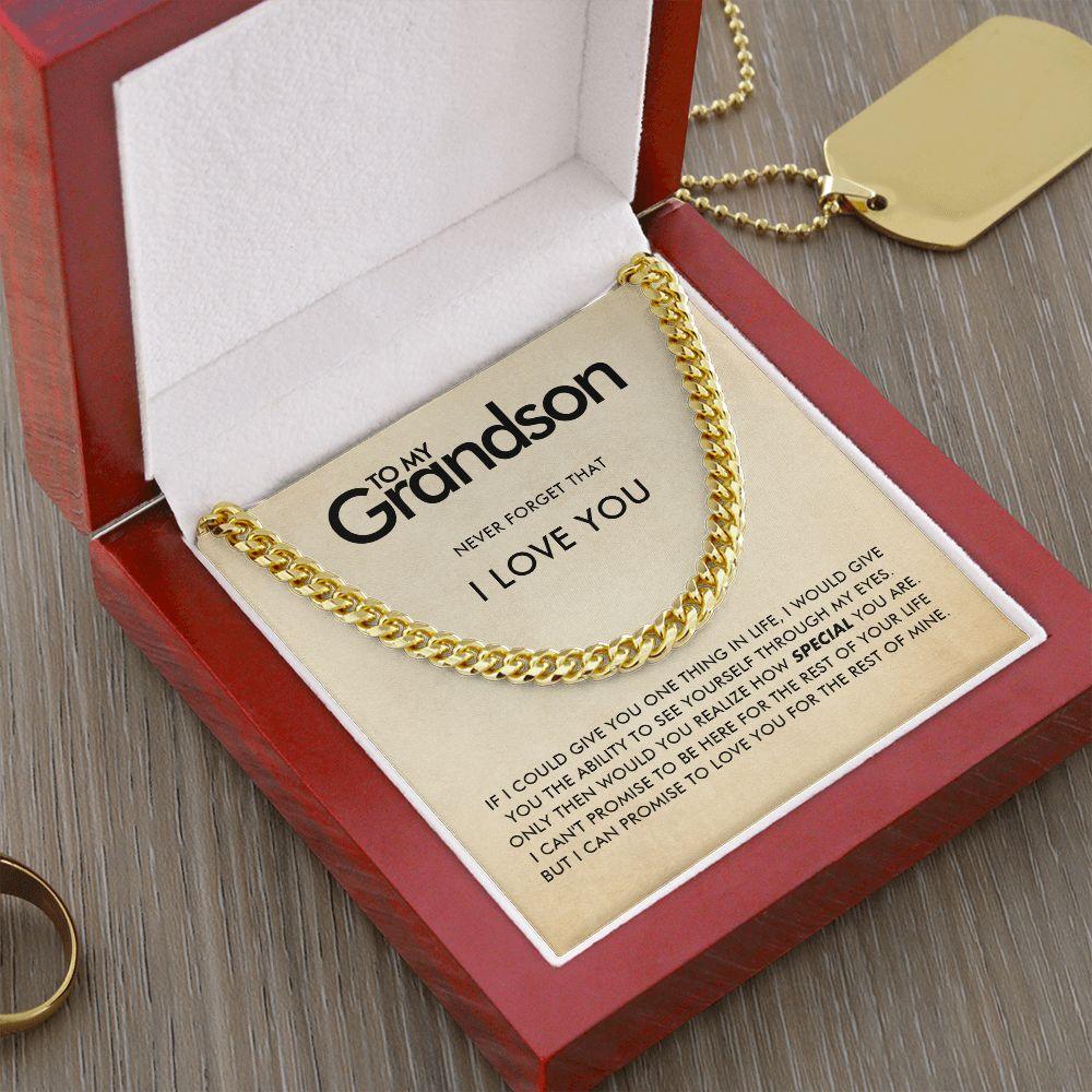 To My Grandson - Rest Of My Life - Cuban Link Chain - Everyoou