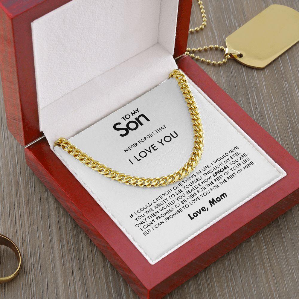 To My Son -Promise - Cuban Link Chain - Everyoou