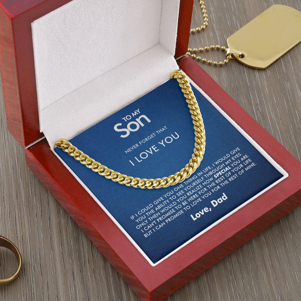 To My Son - Never Forget - Cuban Link Chain - Everyoou