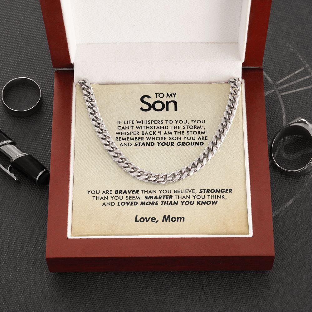 To My Son - Stronger - Cuban Link Chain - Everyoou