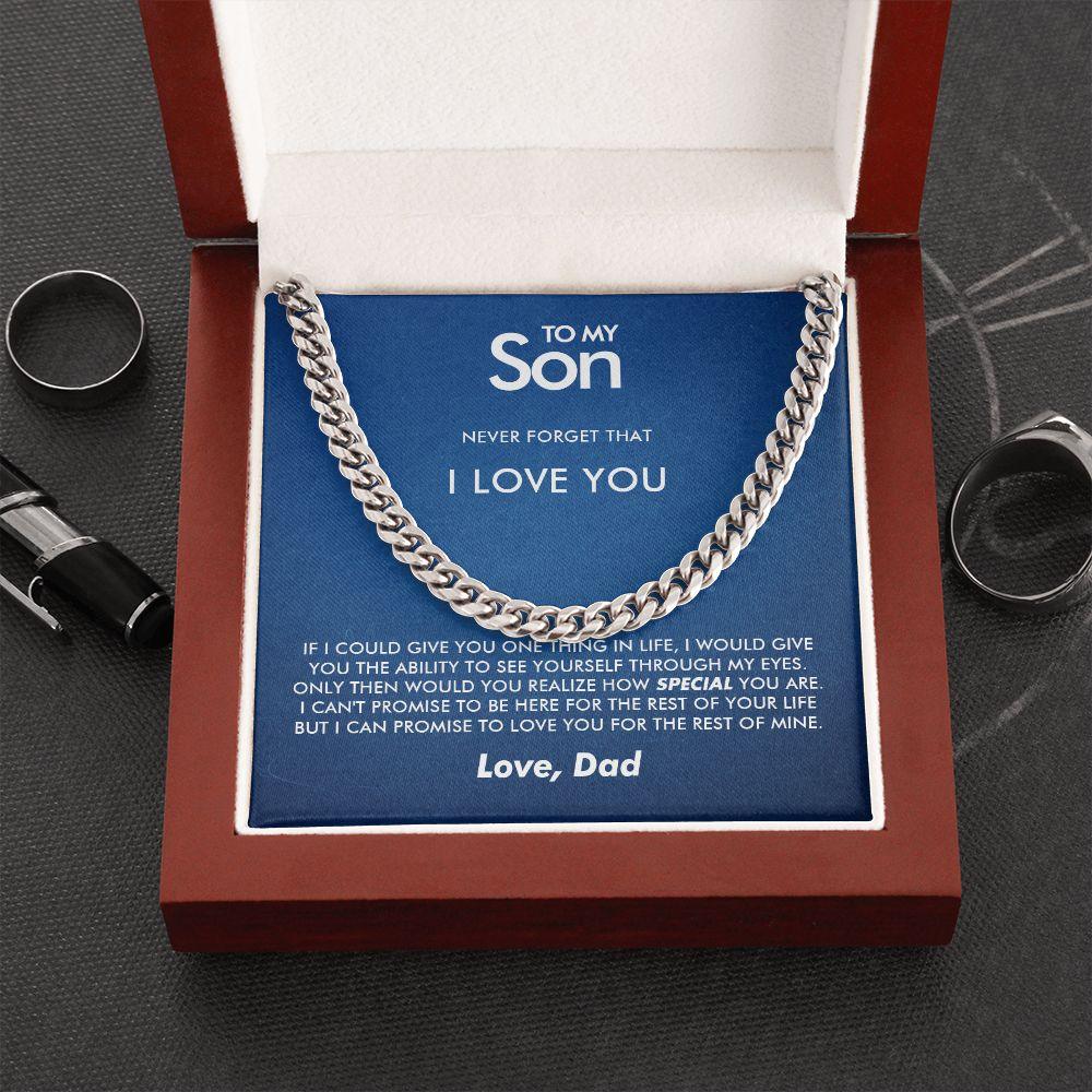 To My Son - Never Forget - Cuban Link Chain - Everyoou
