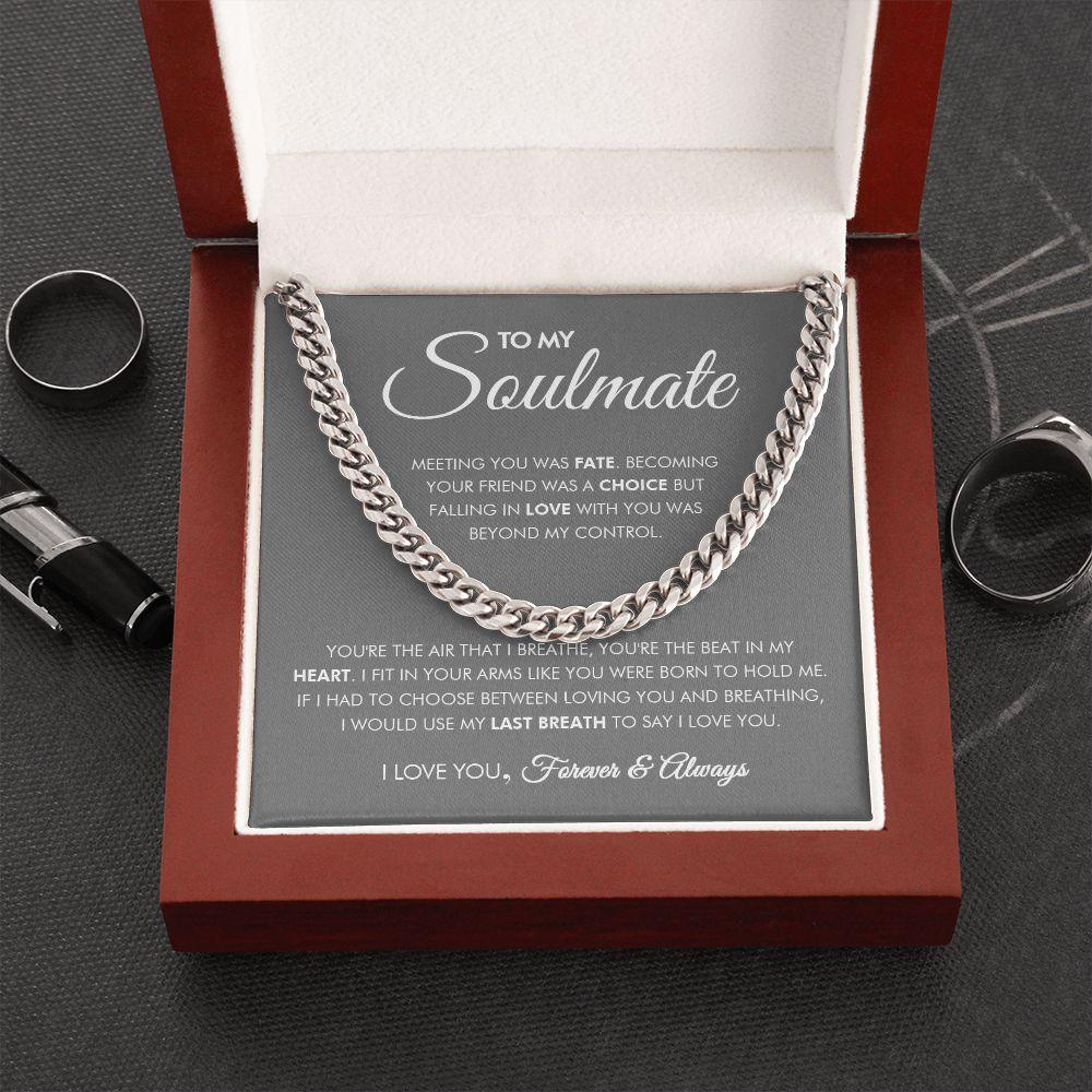 To My Soulmate - Heartbeat - Cuban Link Chain - Everyoou