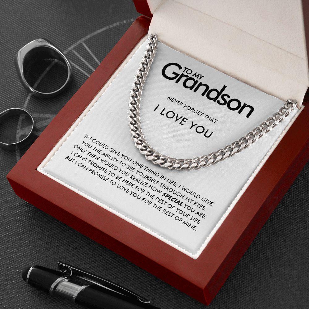 To My Grandson - Promise - Cuban Link Chain - Everyoou