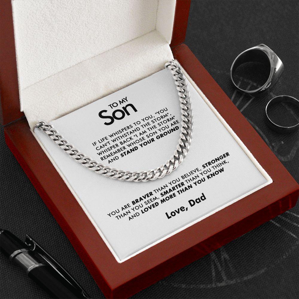 To My Son - Stand Your Ground - Cuban Link Chain - Everyoou