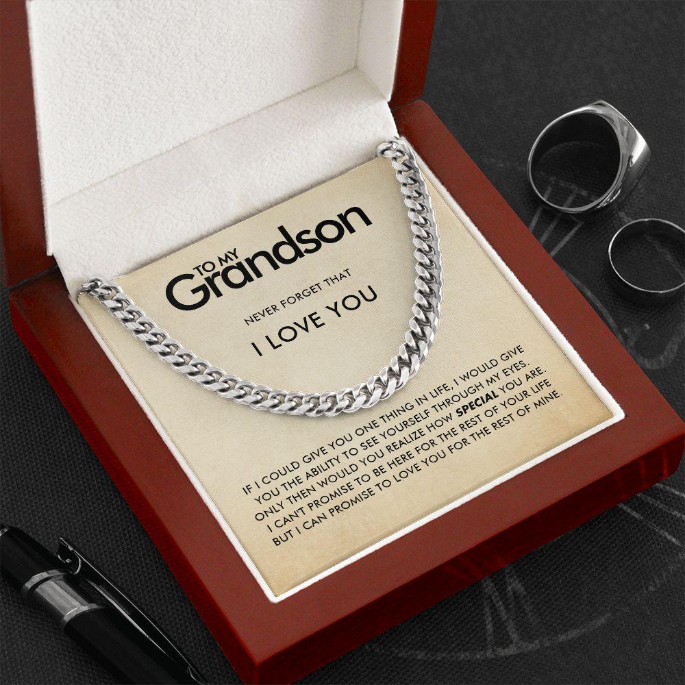 To My Grandson - Rest Of My Life - Cuban Link Chain - Everyoou