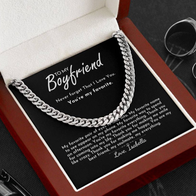 To My Boyfriend - Favorite - Cuban Link Chain - Everyoou