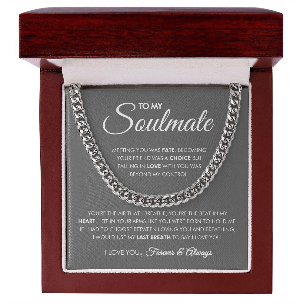 To My Soulmate - Heartbeat - Cuban Link Chain - Everyoou