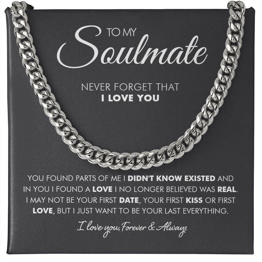 To My Man - First Love- Cuban Link Chain - Everyoou