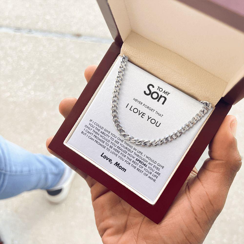 To My Son -Promise - Cuban Link Chain - Everyoou