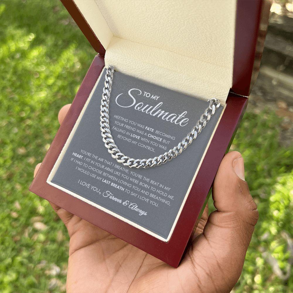 To My Soulmate - Heartbeat - Cuban Link Chain - Everyoou