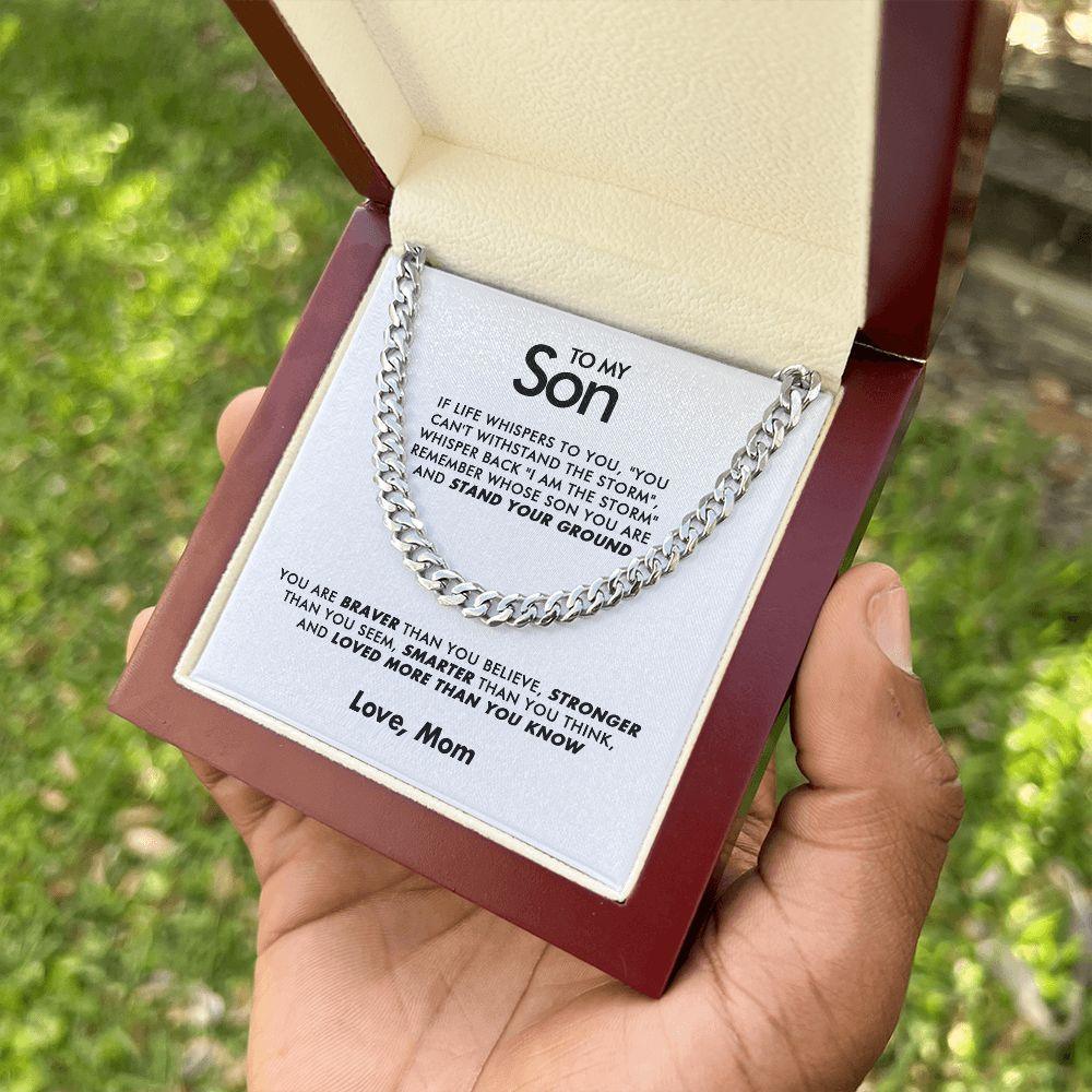 To My Son - Stand Your Ground - Cuban Link Chain - Love Mom - Everyoou