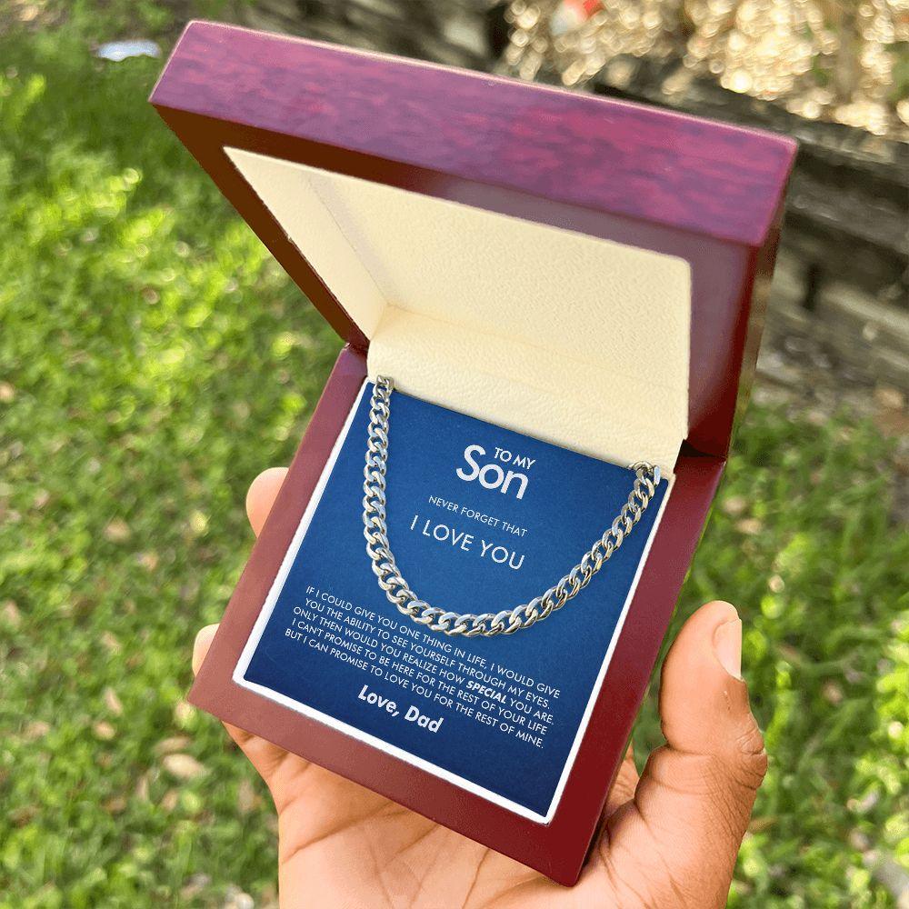 To My Son - Never Forget - Cuban Link Chain - Everyoou