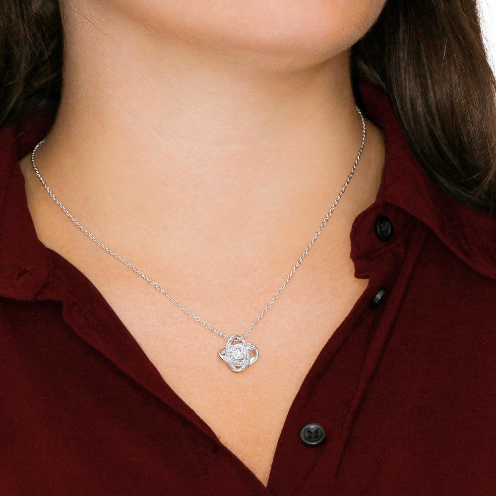 To My Beautiful Wife - First Date - Love Knot Necklace - Everyoou