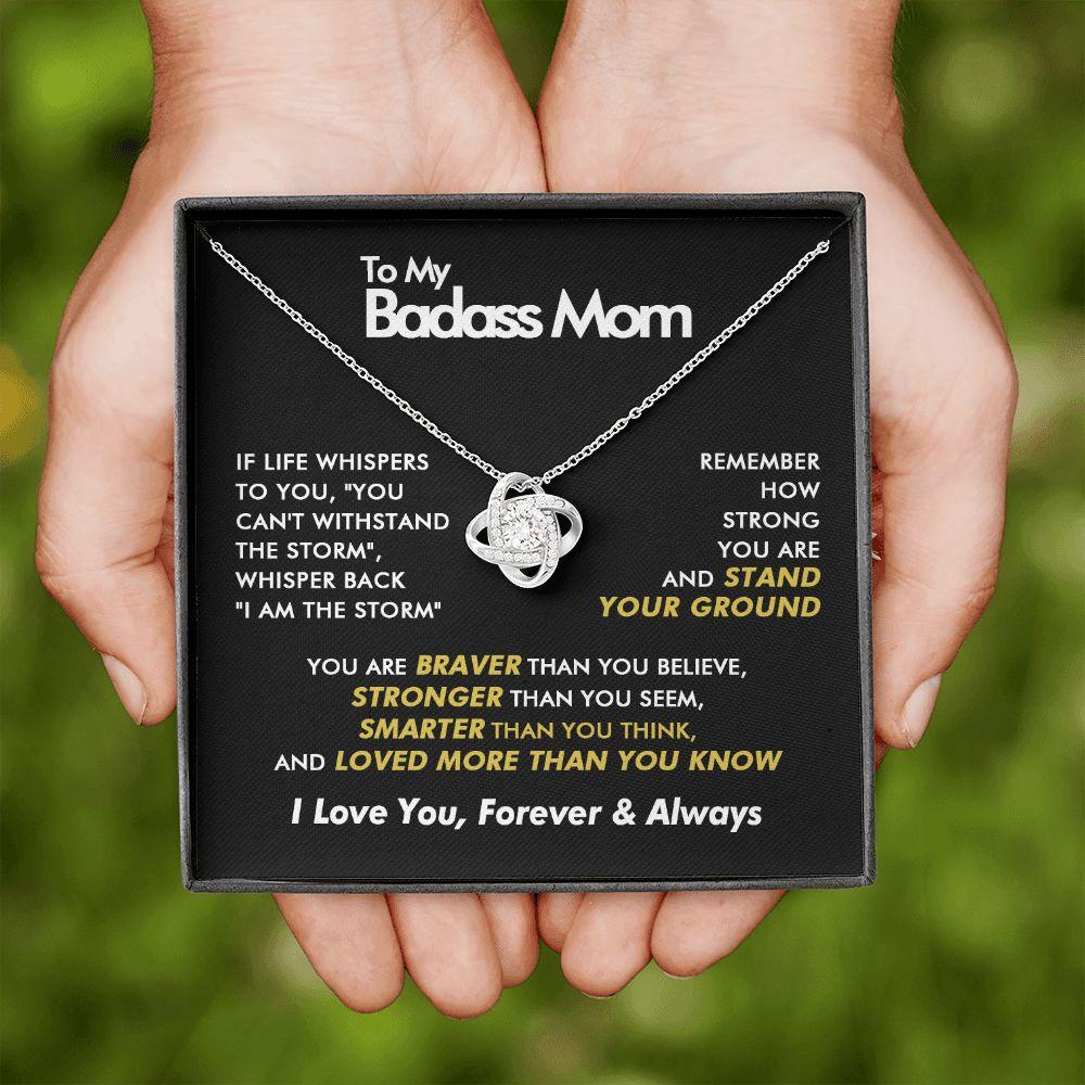 To My Badass Mom - Whisper Back - Love Knot Necklace - Everyoou