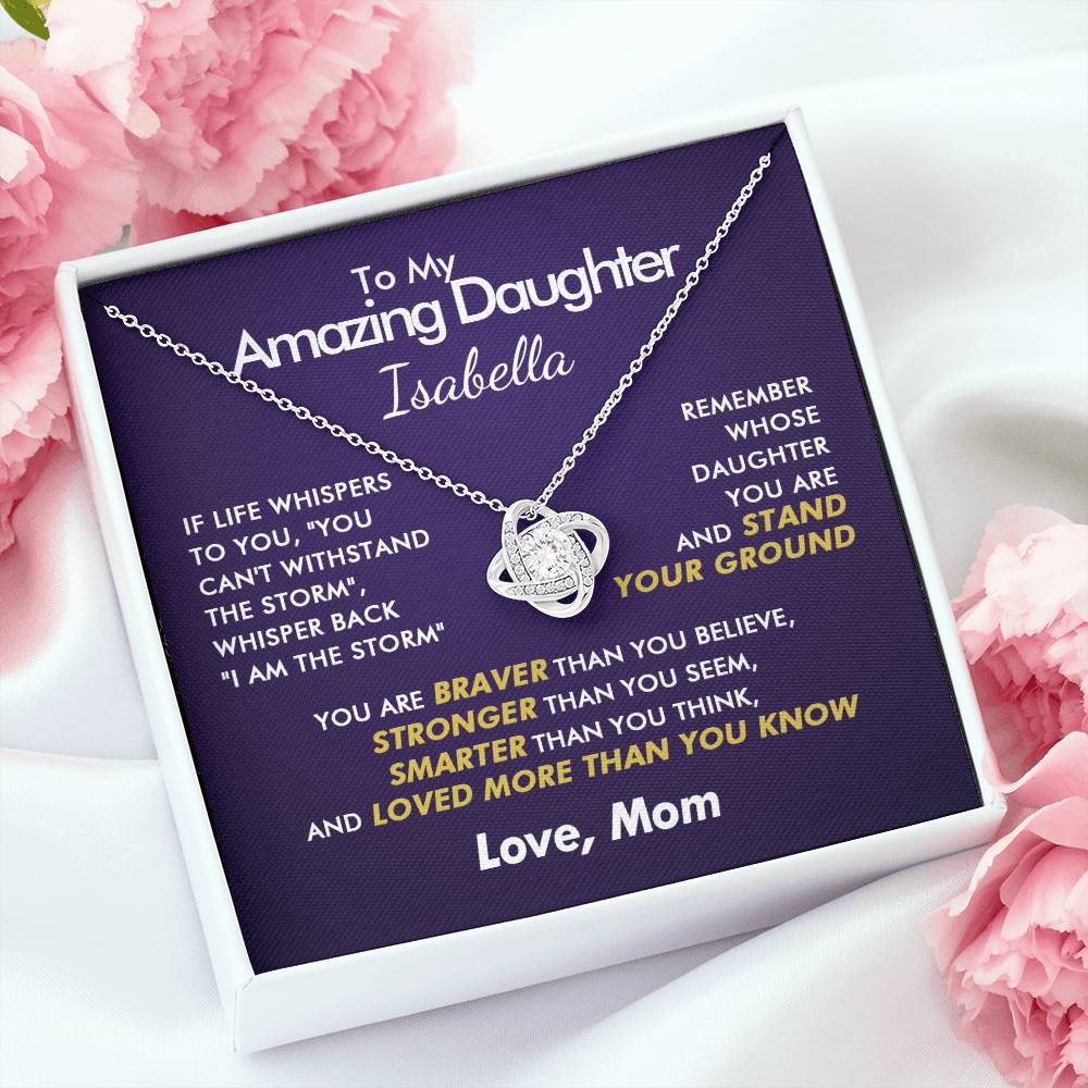 To My Amazing Daughter - Stronger Love Knot Necklace - Everyoou