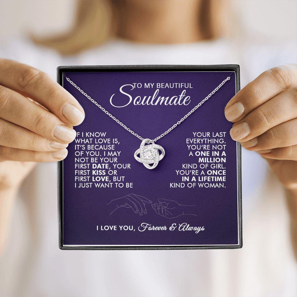 To My Beautiful Soulmate - Lifetime - Love Knot Necklace - Everyoou