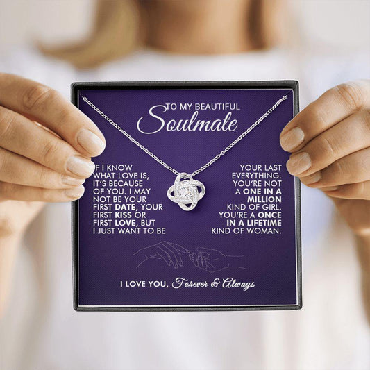 To My Beautiful Soulmate - Lifetime - Love Knot Necklace - Everyoou