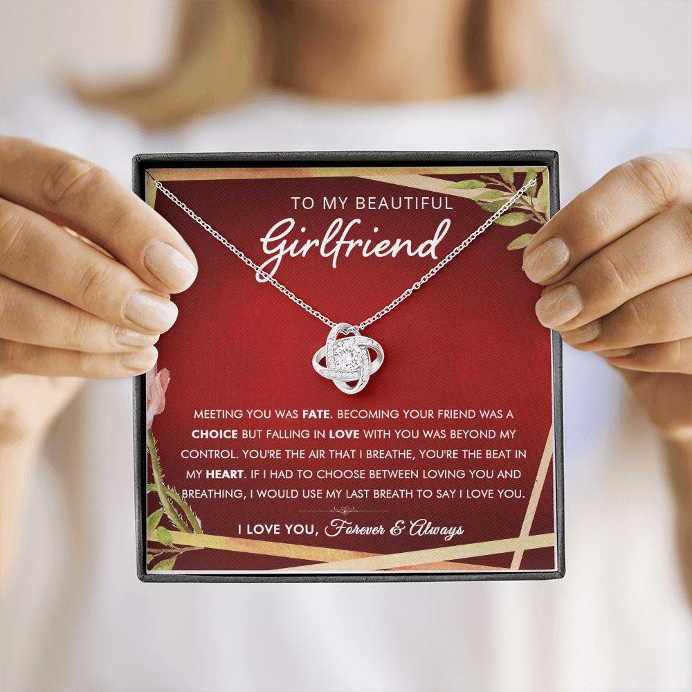 To My Beautiful Girlfriend - Fate - Love Knot Necklace - Everyoou