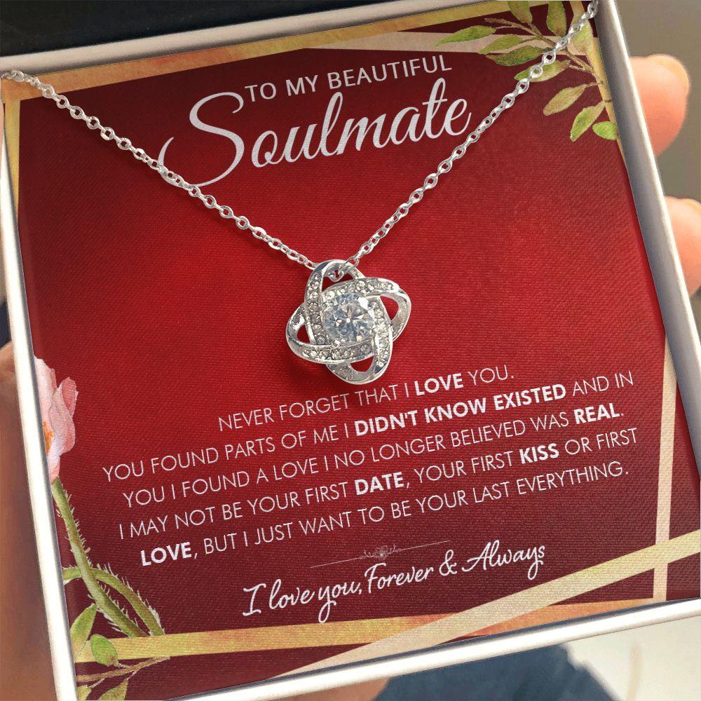 To My Beautiful Soulmate - Believe - Love Knot Necklace - Everyoou