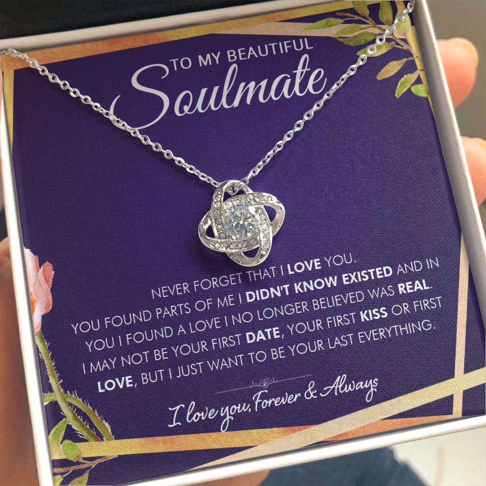 To My Beautiful Soulmate - Found You - Love Knot Necklace - Everyoou