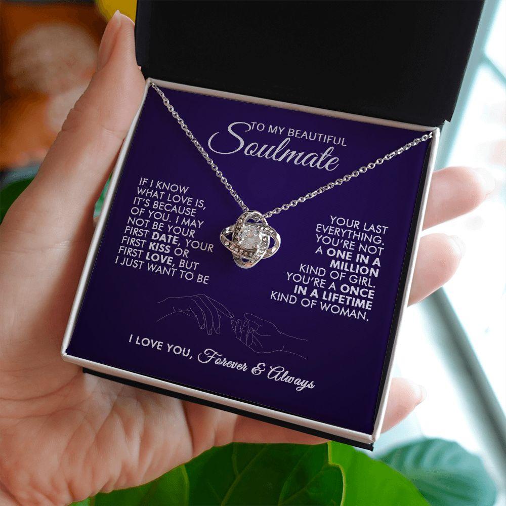 To My Beautiful Soulmate - Lifetime - Love Knot Necklace - Everyoou