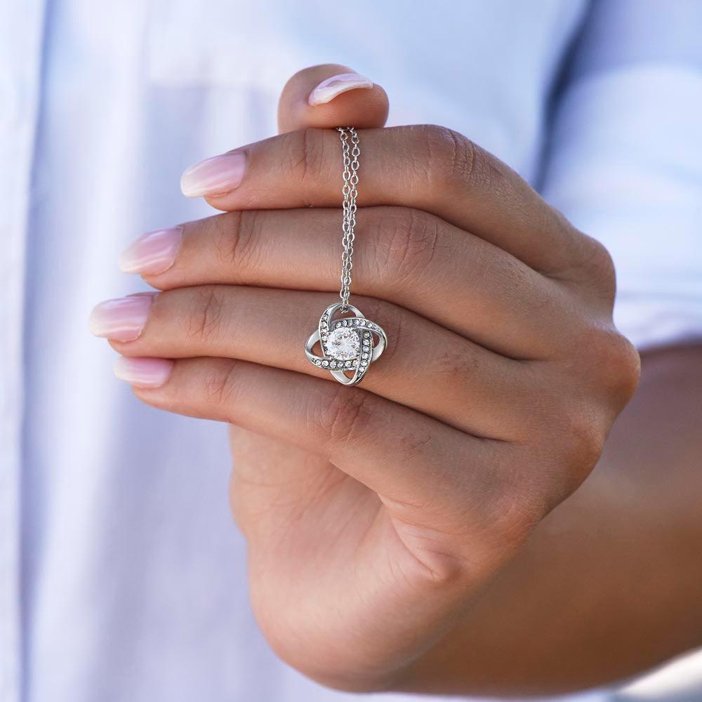 To My Beautiful Wife - First Date - Love Knot Necklace - Everyoou