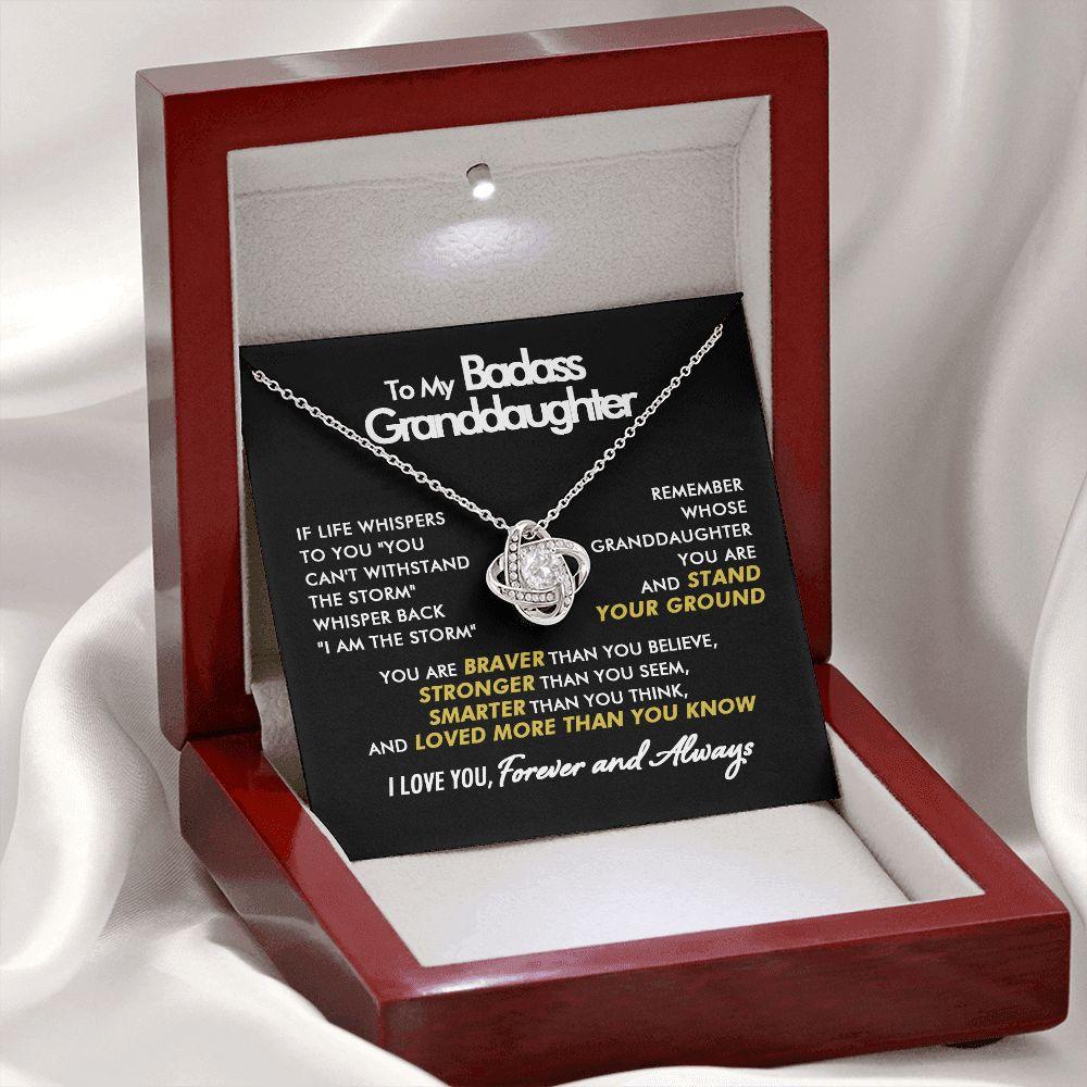 To My Badass Granddaughter - Believe in You - Love Knot Necklace - Everyoou