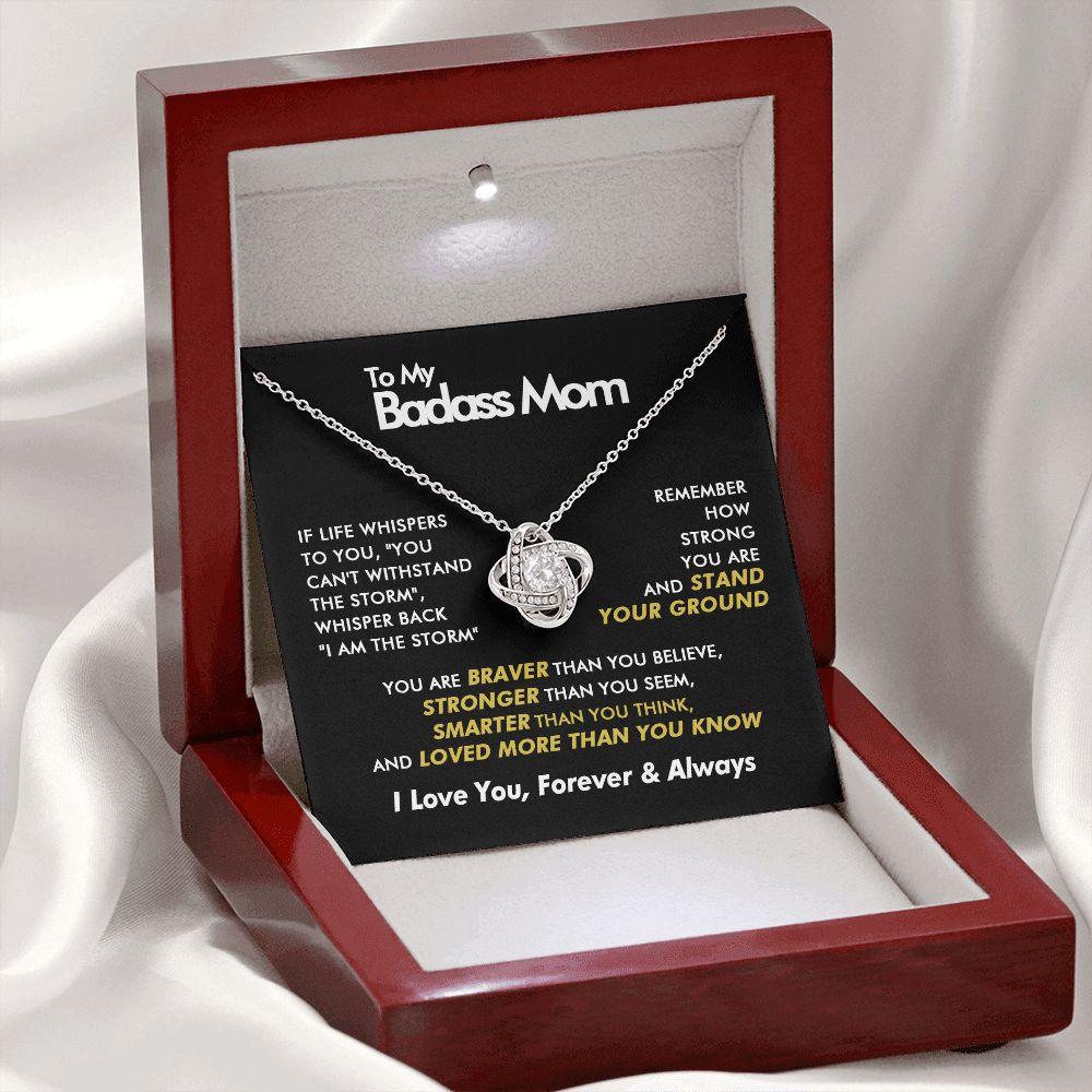To My Badass Mom - Whisper Back - Love Knot Necklace - Everyoou