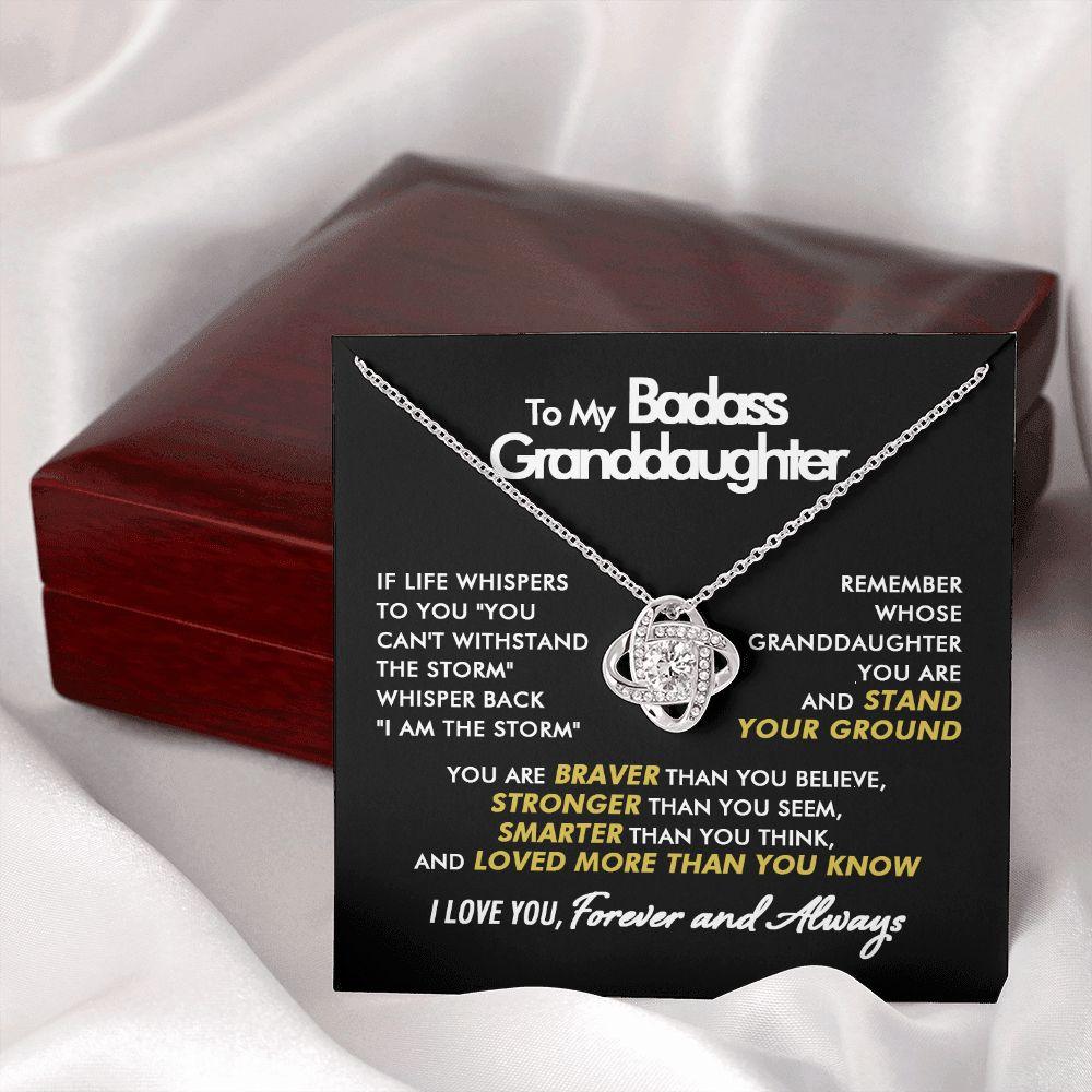 To My Badass Granddaughter - Believe in You - Love Knot Necklace - Everyoou