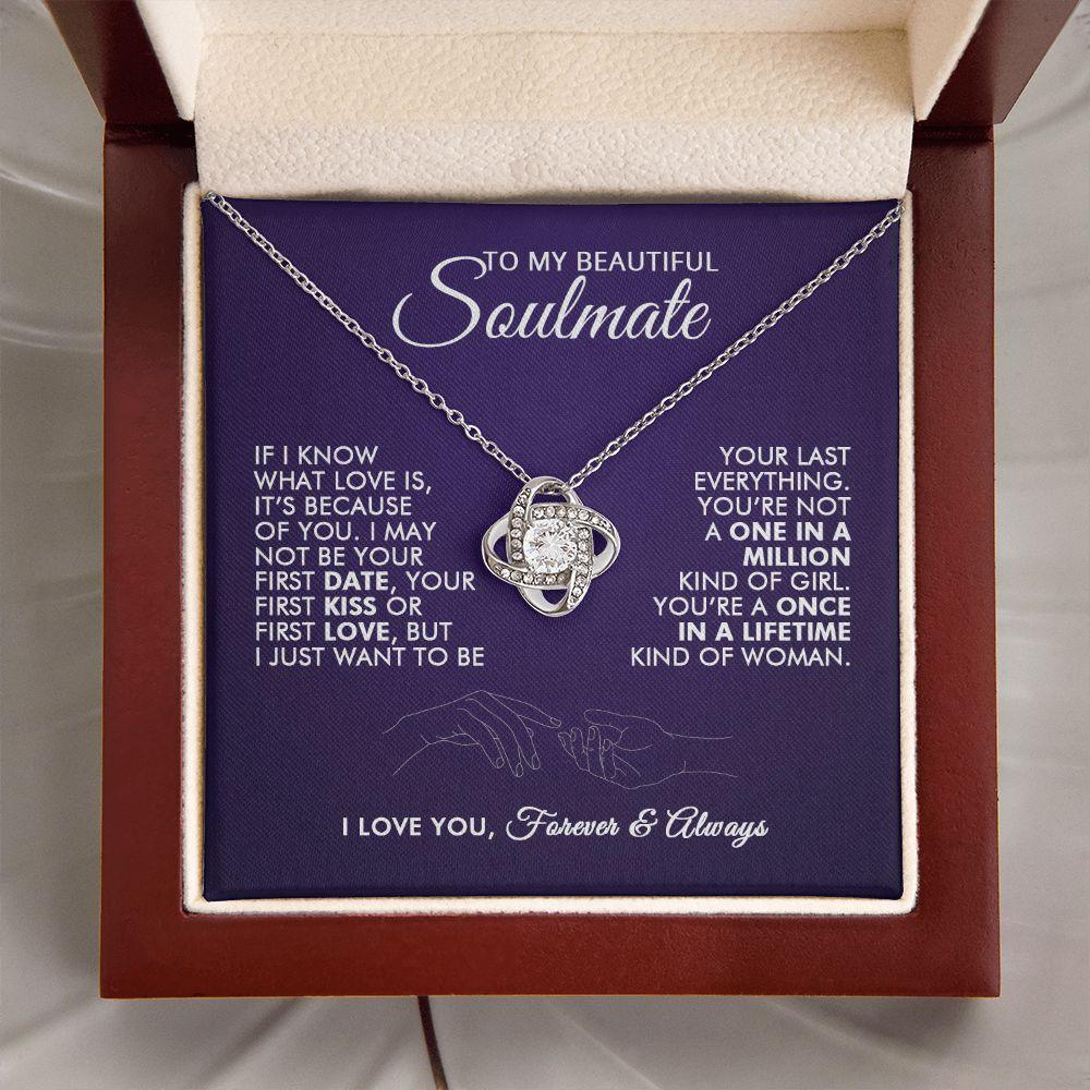 To My Beautiful Soulmate - Lifetime - Love Knot Necklace - Everyoou