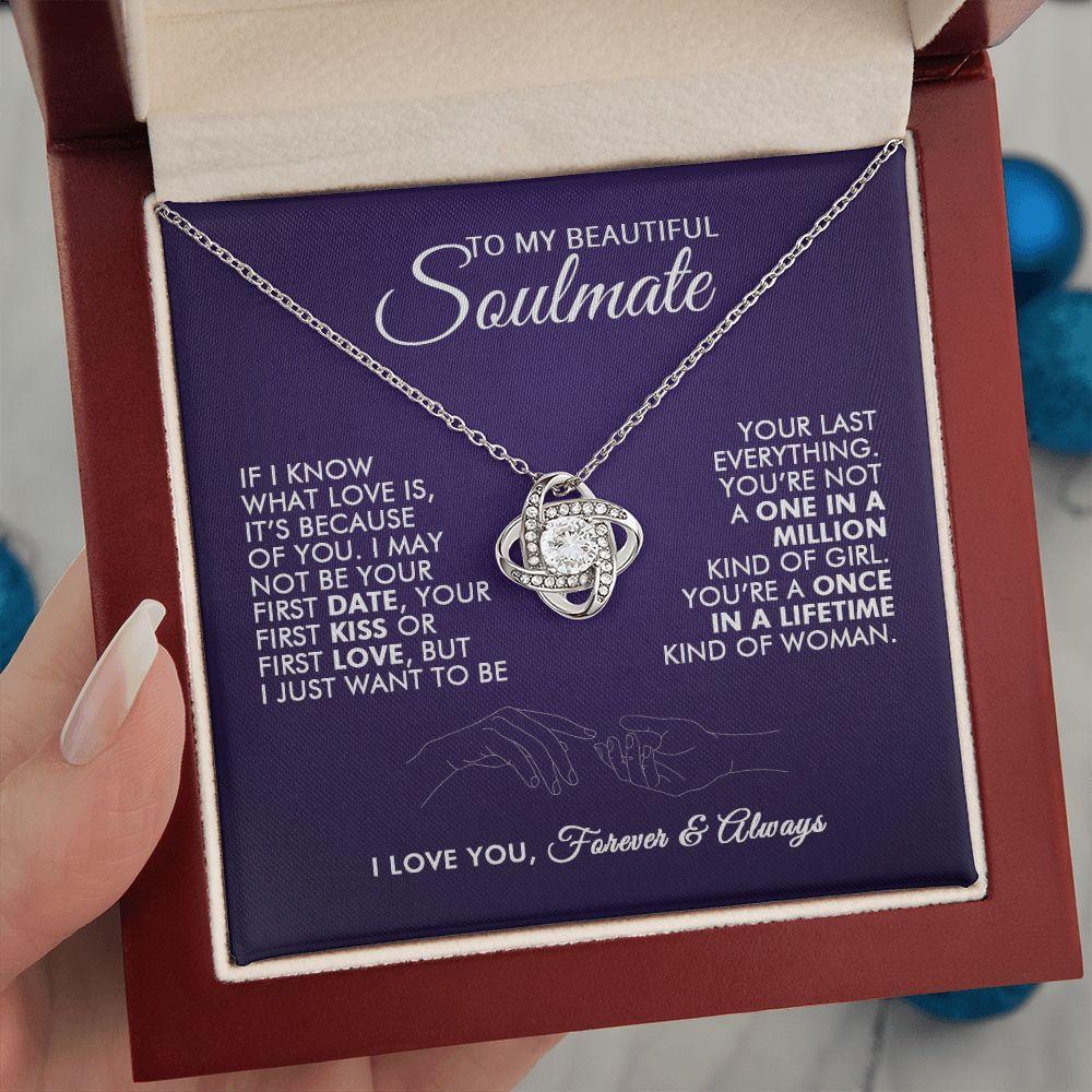 To My Beautiful Soulmate - Lifetime - Love Knot Necklace - Everyoou