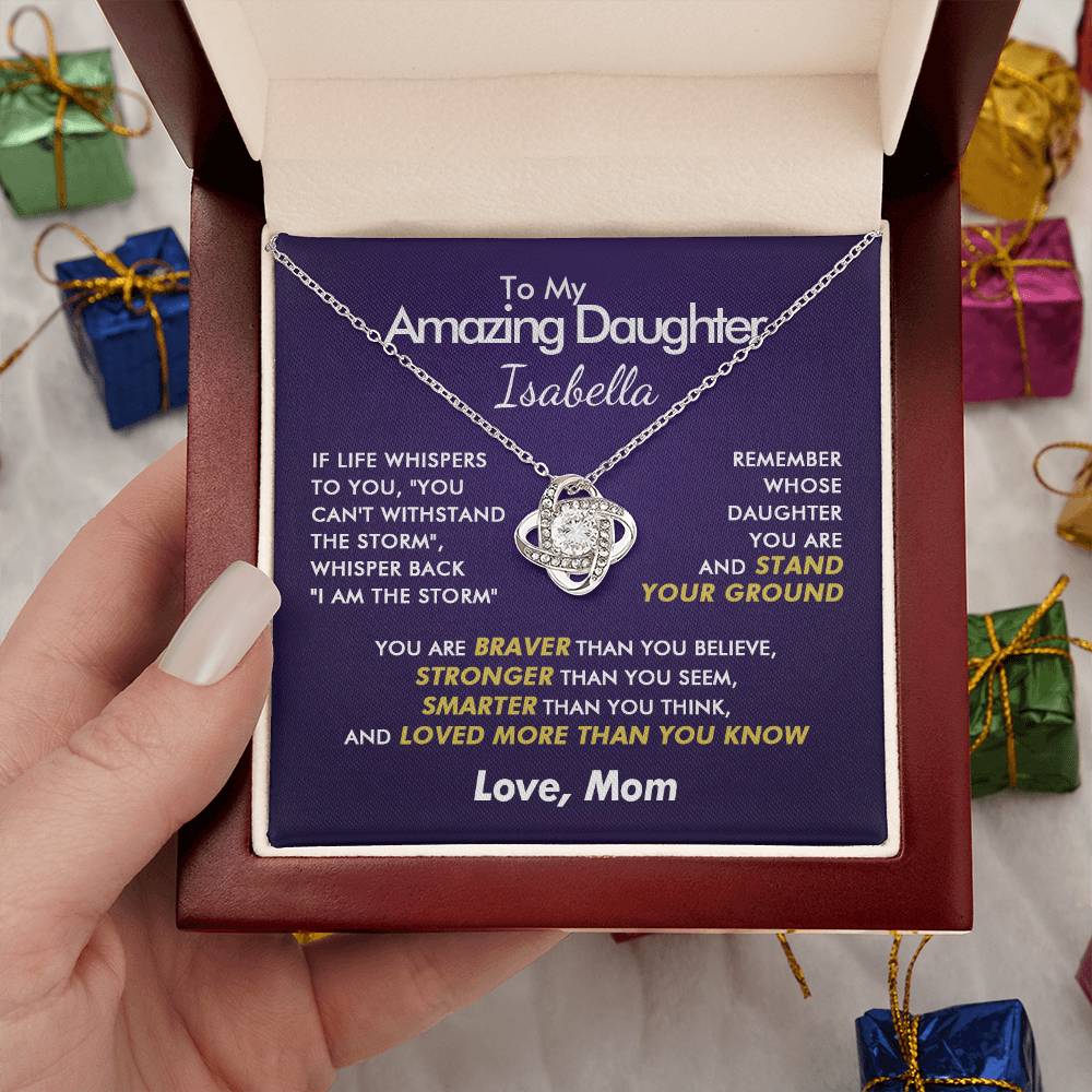 To My Amazing Daughter - Stronger Love Knot Necklace - Everyoou